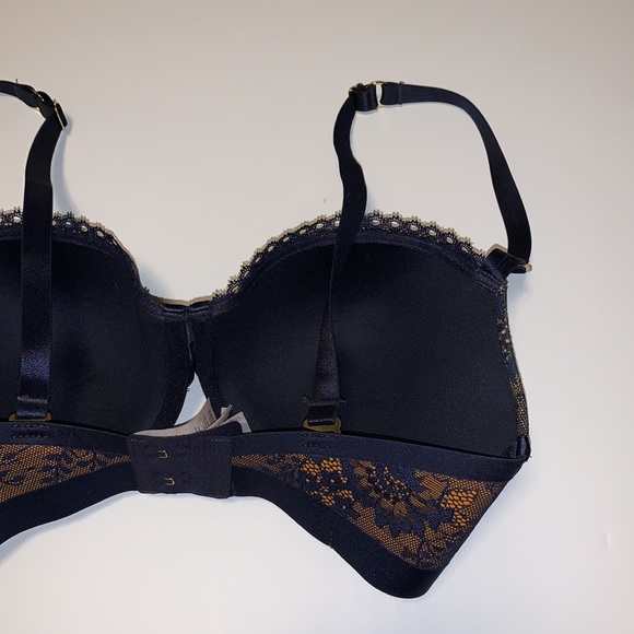 Stella McCartney Navy Blue and Golden Yellow Lace Bra - Women’s Size 32E / E32 - Picture 7 of 11